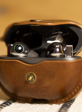 适用华为耳机牛皮真皮保护套freebud5壳freebudspro3蓝牙freebuds6i外壳5i无线3pro4至臻版4i保护套pro5+真皮