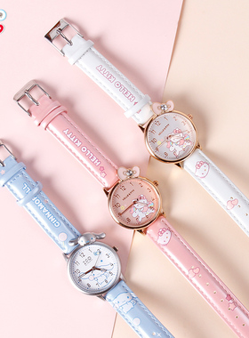 凯蒂猫KT儿童手表女孩初中小学生女童防水夜光2022新款彩虹独角兽