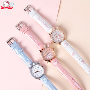 凯蒂猫KT儿童手表女孩初中小学生女童防水夜光2022新款彩虹独角兽