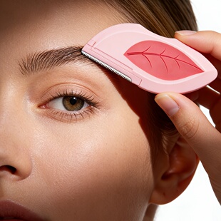 JIFULI吉福利便携式防刮伤修眉刀女士安全型刮眉刀可替换微距刀片