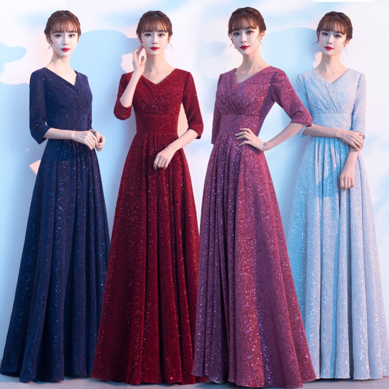 显瘦演唱裙女胖mm独唱独唱服合唱演出服女中长款女性大摆裙现代