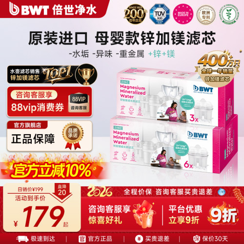德国bwt锌镁滤芯净水壶版过滤壶