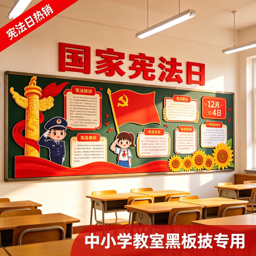 中小学宪法日法律宣传墙贴