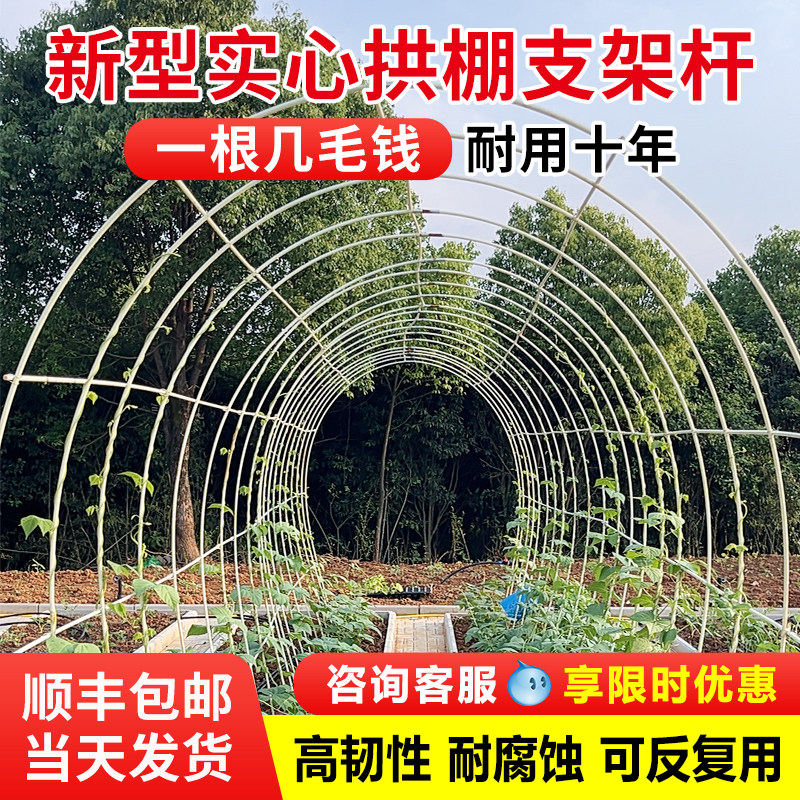 玻璃纤维杆小拱棚支架菜棚保温棚花棚保温蔬菜水果爬藤架厂家直销