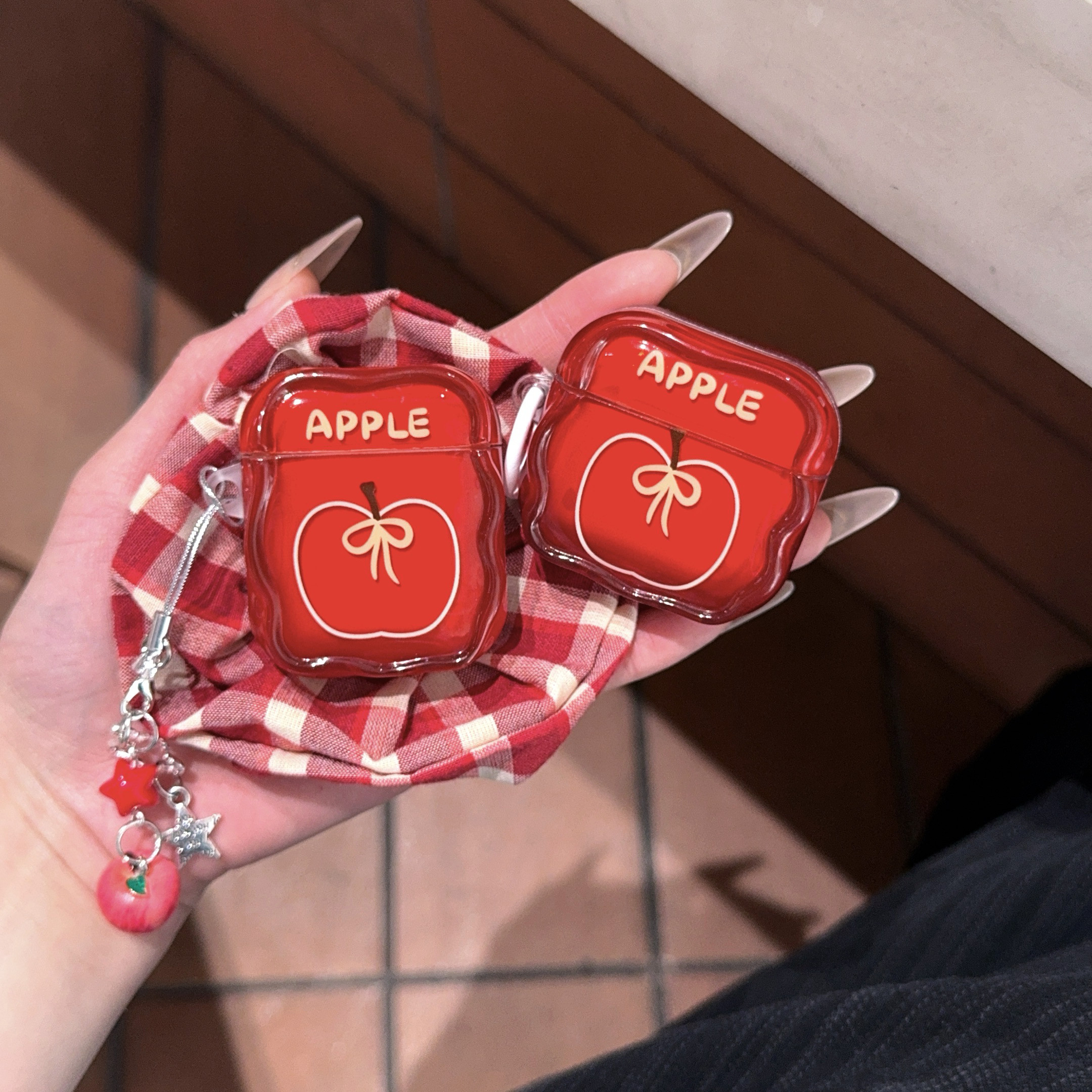 卡通可爱线条苹果AirPods保护套 适用AirPodsPro3耳机保护套 苹果Airpods4代无线蓝牙耳机壳Airpods3代/2代