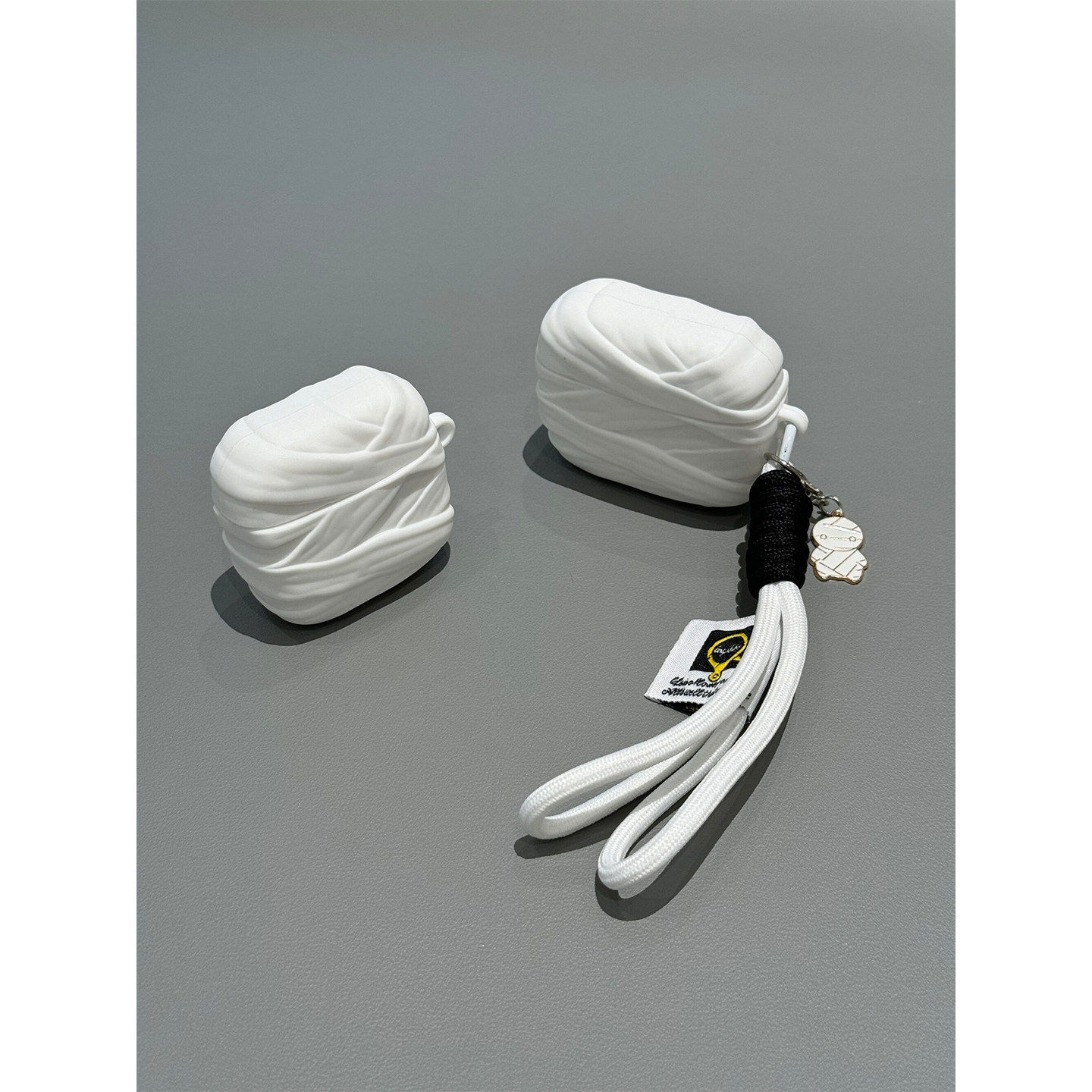 白色木乃伊绑带耳机壳适用于苹果耳机保护壳airpodspro3保护套airpods4保护壳airpodspro2保护套AirPod保护套