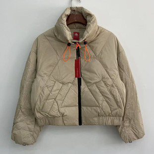 Kappa卡帕女子亮面羽绒服冬季 面包服保暖防寒服K0A82YY81G 短款