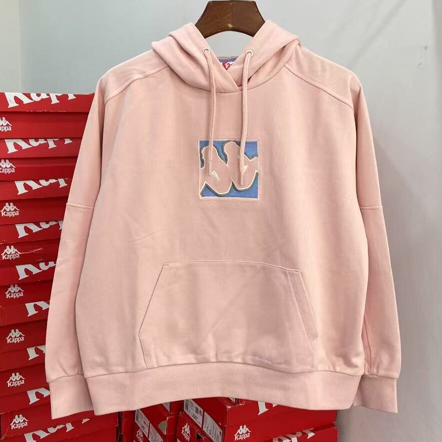 Kappa卡帕女款运动卫衣春秋休闲针织套头衫连帽休闲上衣K0B82MT80