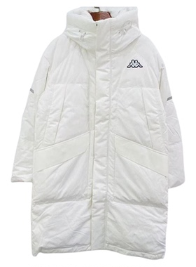 Kappa卡帕背靠背羽绒服男女中性中长款加厚休闲防寒服K0BZ2YY23A