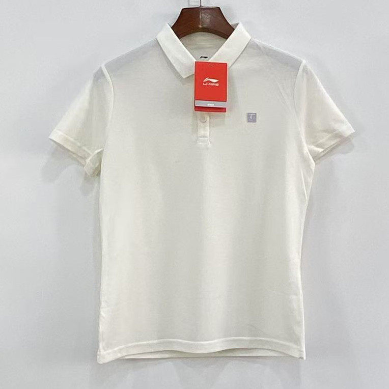 李宁女子夏季短袖Polo衫简约百搭针织运动休闲翻领T恤APLS148-4