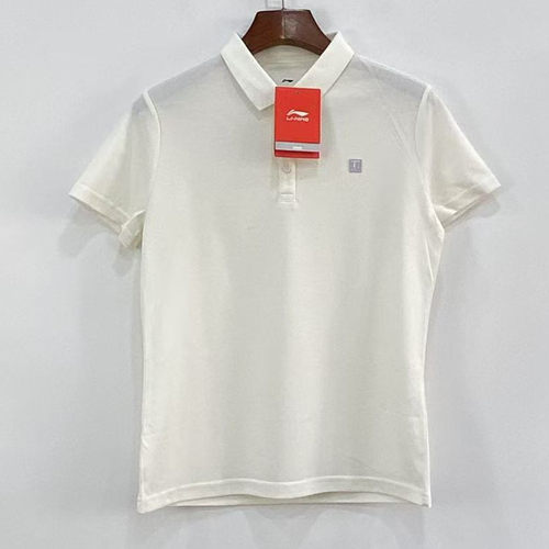 李宁女子夏季短袖Polo衫简约百搭针织运动休闲翻领T恤APLS148-4