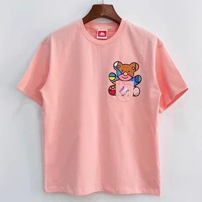 Kappa卡帕短袖图案衫情侣男女小熊夏季T恤休闲宽松半袖K0BX2TD95D