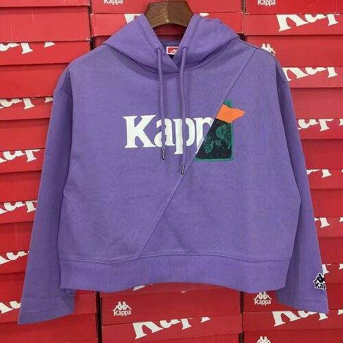 Kappa卡帕运动卫衣女春秋休闲刺绣针织套头帽衫连帽上衣K0B22MT85