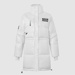 Kappa卡帕亮面羽绒服新款 高领防寒服保暖外套K0A82YY01F 女长款