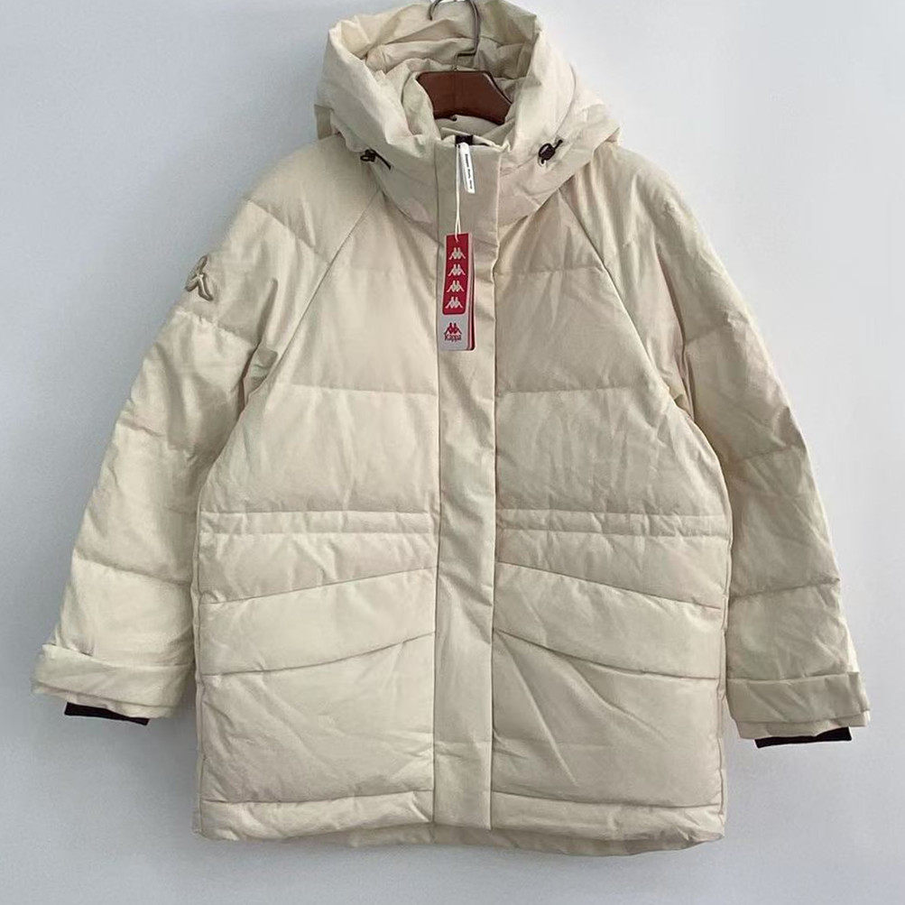 Kappa卡帕羽绒服冬季新款女户外羽绒服高领连帽防寒外套K0C82YY08