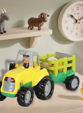 KDT农夫车拖拉机儿童玩具车宝宝益智耐摔拖车婴幼儿1-3岁生日礼物