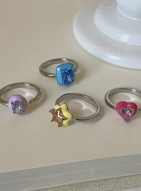 彩色宝石轻奢高级感戒指