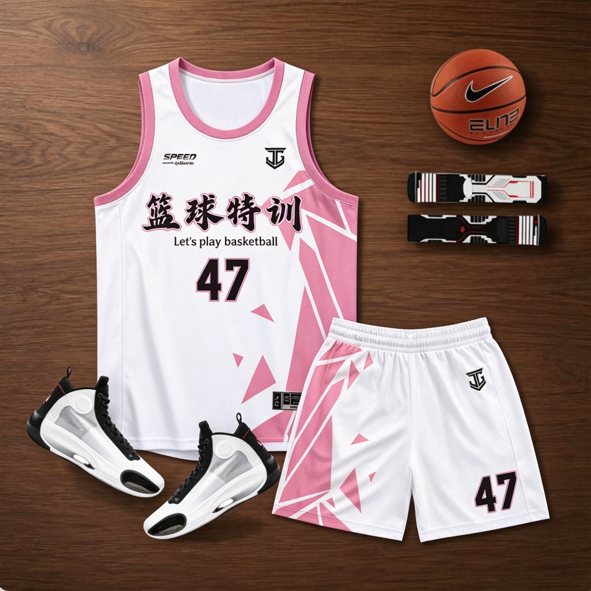 双面印球衣篮球服套装定制比赛服