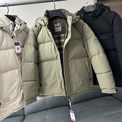 男冬季户外连帽保暖加厚休闲棉服