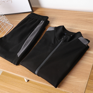 立体拼接！高垂罗马布！春秋男士开衫卫裤棉质舒适休闲运动套装