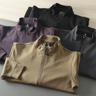 立领春秋标准透气夹克外套