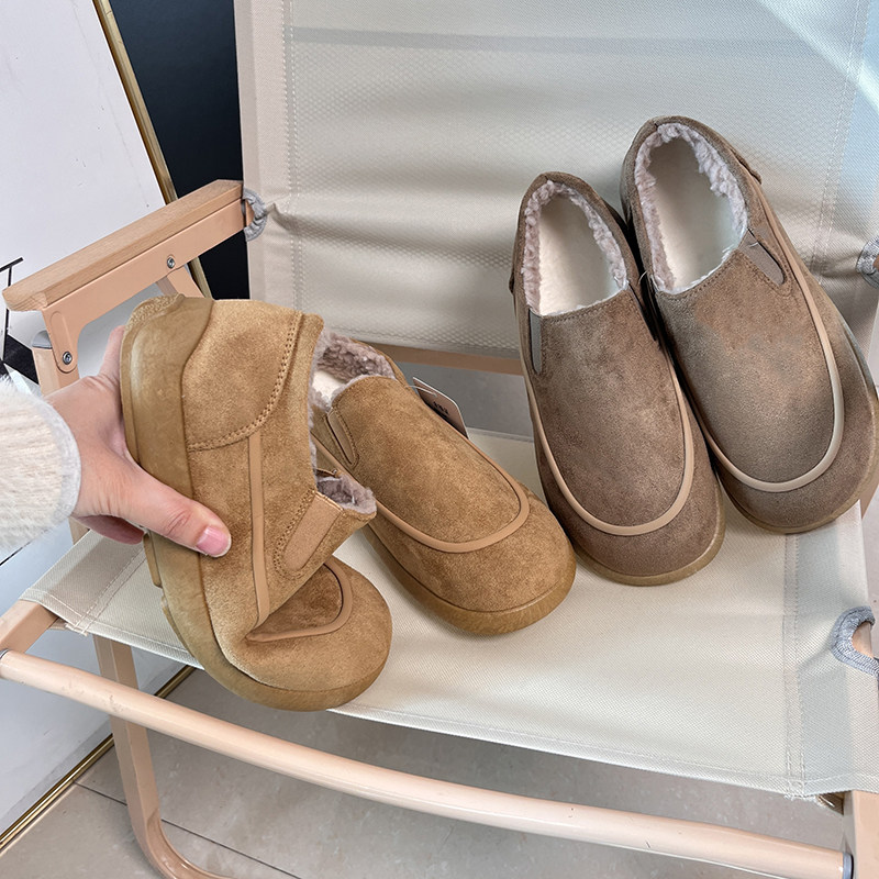 羊京绒！反绒鞋面！冬季男士加绒保暖休闲百搭一脚蹬防滑勃肯鞋潮,流行男鞋,时尚雪地靴,淘宝优惠券,粉丝福利购,淘宝优惠卷