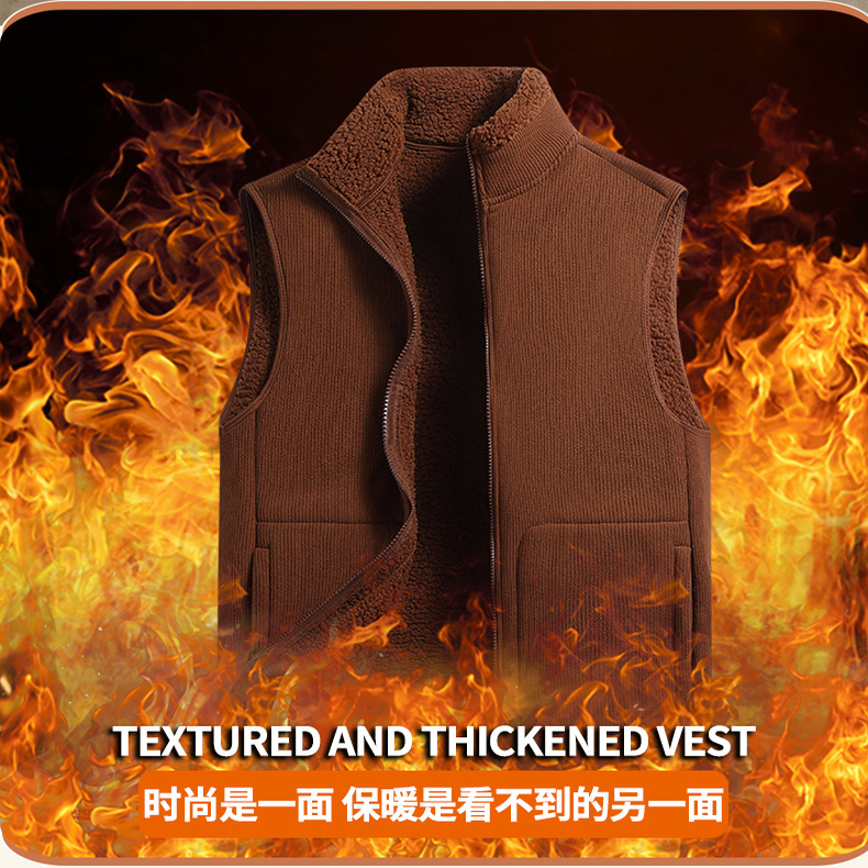 冬季保暖羊羔绒外穿休闲马甲