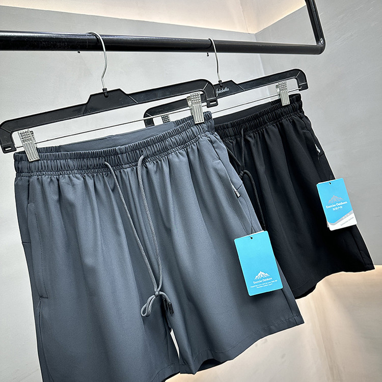 凉爽冰丝！夏季男士纯色透气松紧腰时尚百搭高弹速干短裤五分裤潮,男装,短裤,淘宝优惠券,粉丝福利购,淘宝优惠卷