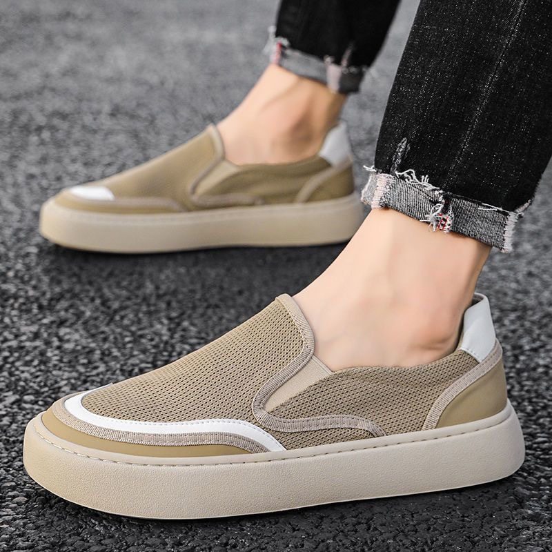 2026 shoes for men夏季休闲鞋子透气帆布鞋薄款网面男士板鞋黑色,流行男鞋,单鞋,淘宝优惠券,粉丝福利购,淘宝优惠卷