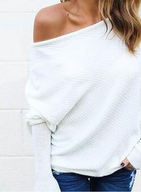 2026 women clothes春季欧美风街头潮人套头一字领宽松型女式T恤