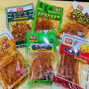鲲乐麻辣小面筋小辣棒青豆脆骨香菜面重庆小面筋调味面制品休闲食