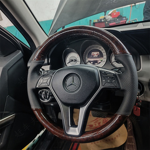 奔驰E300L手缝方向盘套C260 C200 GLA260 GLB220 GLC GLK专用把套