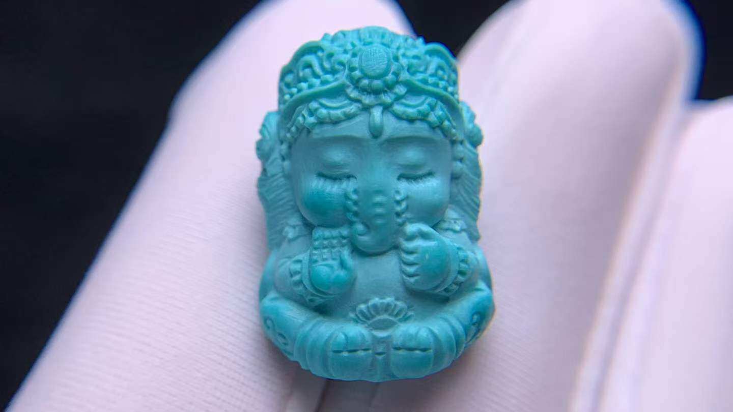 湖北十堰矿区天然原矿高瓷绿松石DIY配件