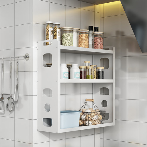 厨房置物架壁挂式免打孔多层调料