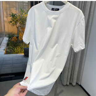 T恤男短袖纯棉水洗夏季男士汗衫打底衫上衣外贸出口男装全棉体恤