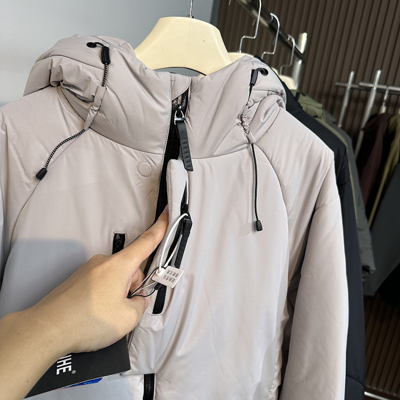 平替款 冬季户外运动休闲加厚保暖防风防泼水冲锋棉服连帽棉衣男