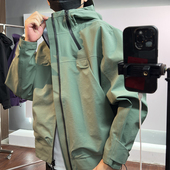 平替款 秋冬户外机能运动休闲男女防风防泼水全压胶硬壳冲锋衣外套