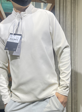 ABOX出品！男士半拉链套头弹力运动打底衫春秋季单向导湿透气卫衣