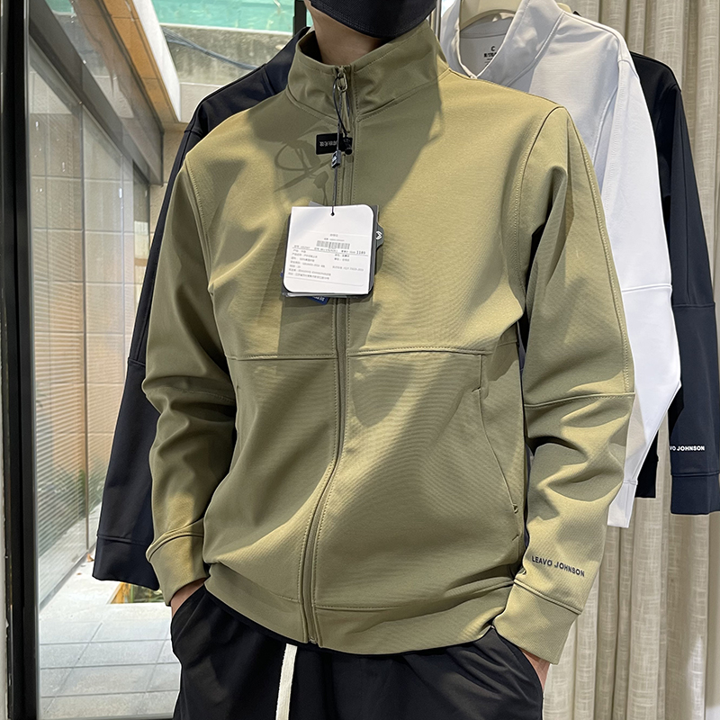 意大利品牌柜1189立体剪裁春秋情侣立领弹力简约运动休闲夹克外套