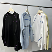 套头长袖 平替款 春秋男女户外运动休闲圆领印花骑行时尚 速干T恤潮