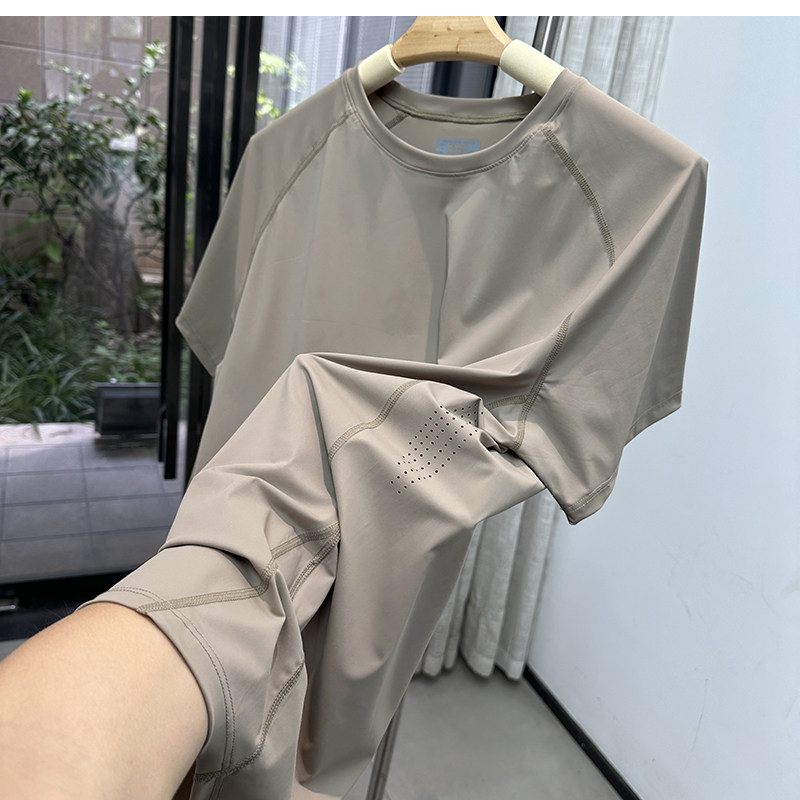 迪平替速干透气男士短袖T恤圆领