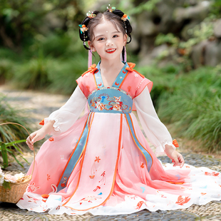 超仙女童中国风汉服儿童装2025新款春秋款古装古风秋装秋季小女孩