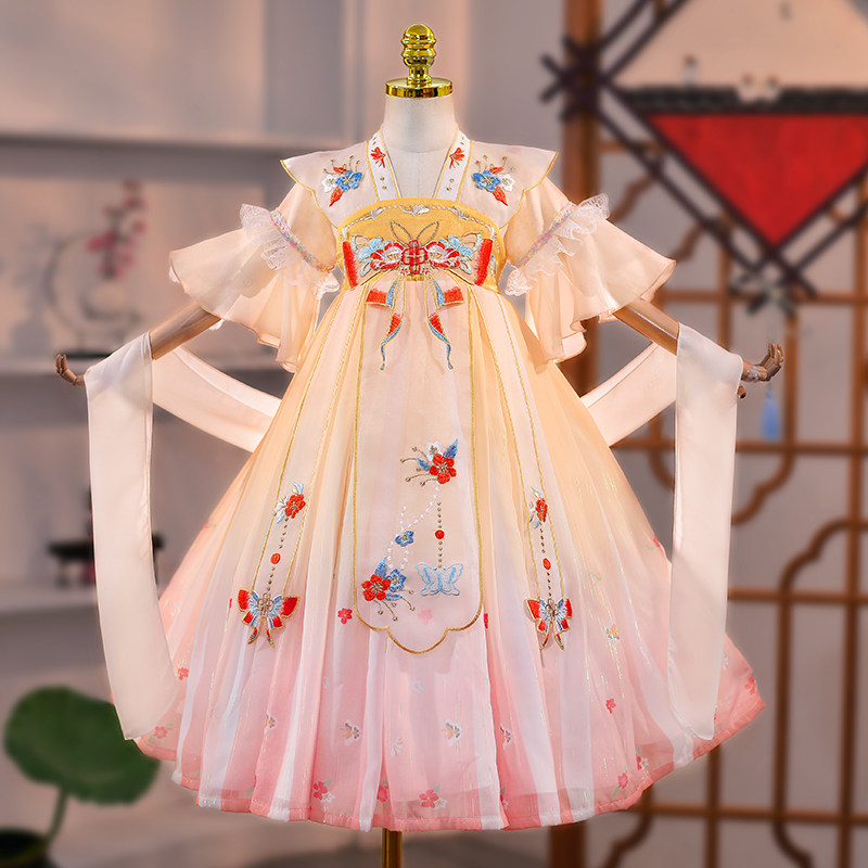 夏季女童中国风超仙古风古装汉服图片