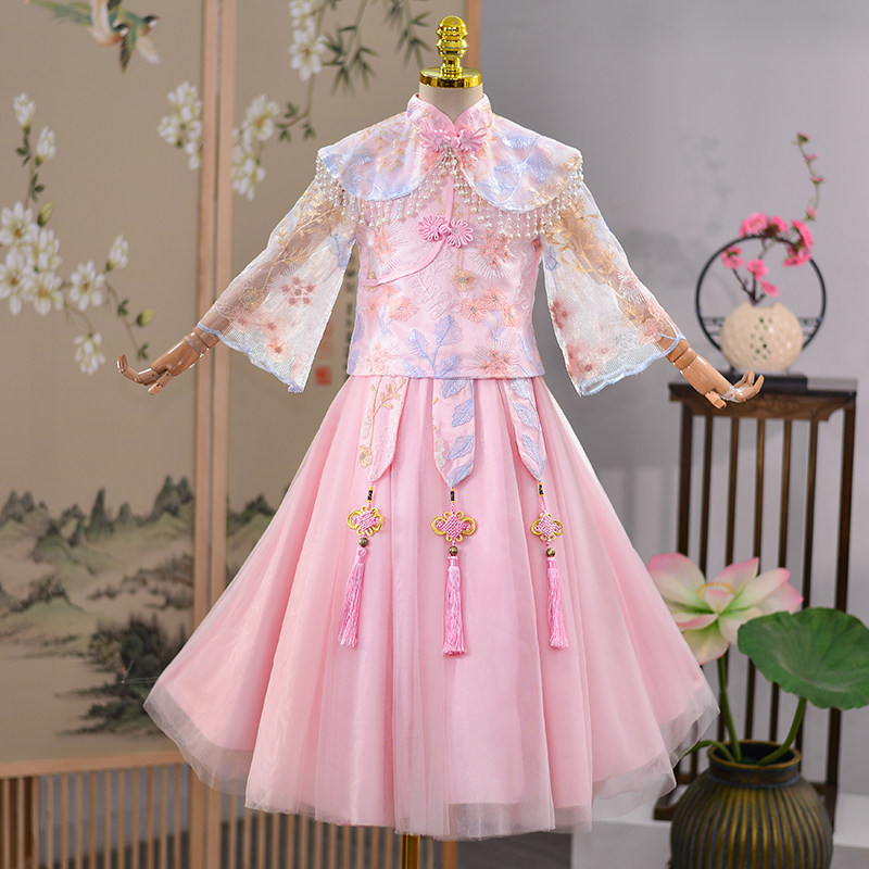 春秋款女童超仙古风古装汉服图片