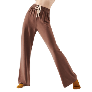 柔软飘逸加长款秋冬舞蹈服女裤古典舞现代舞练功裤直筒阔腿瑜伽裤