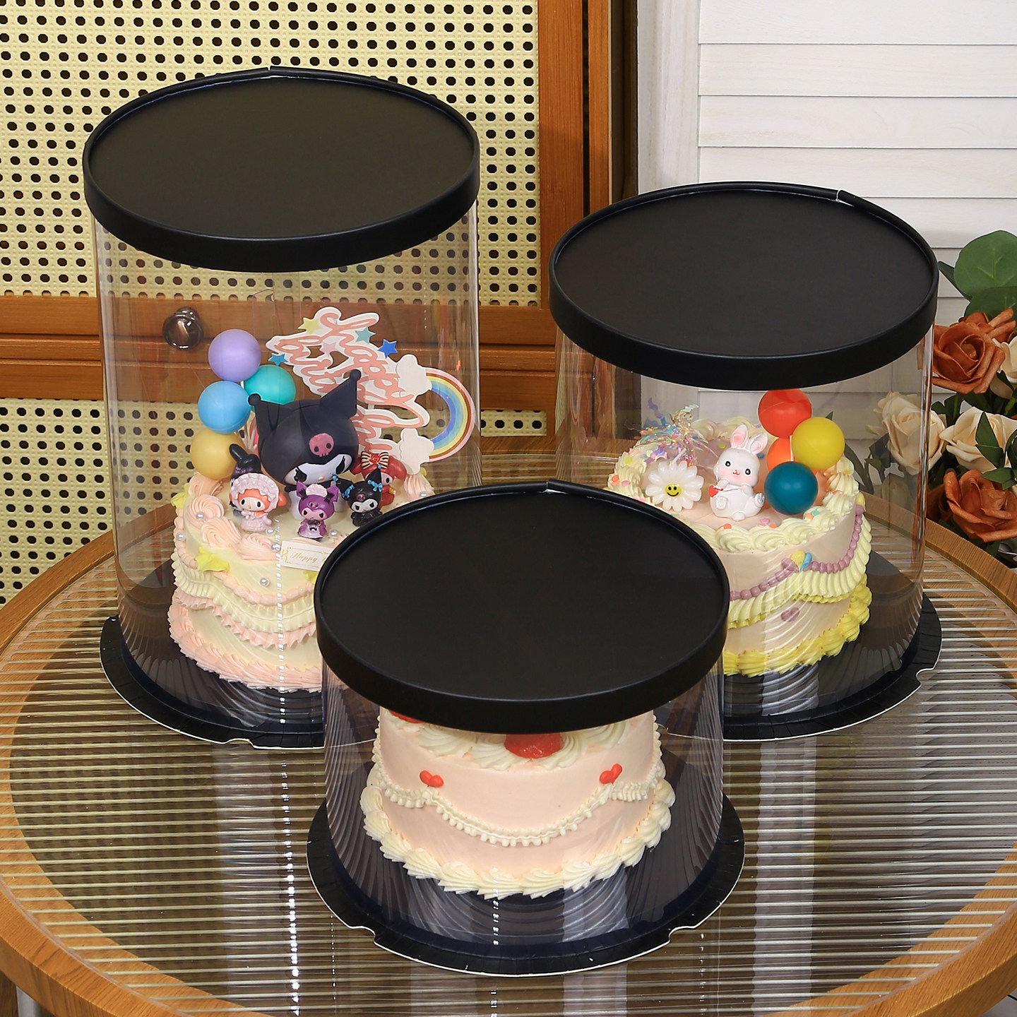 黑色圆形蛋糕盒子包装盒四寸4六6八8十10寸单双层加高生日烘焙盒,厨房/烹饪用具,点心包装盒/包装袋,淘宝优惠券,粉丝福利购,淘宝优惠卷