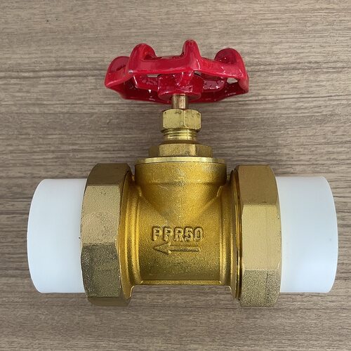 PPR25暖气黄铜双活接热熔截止阀水管阀门开关外螺纹铜截止阀PPR32