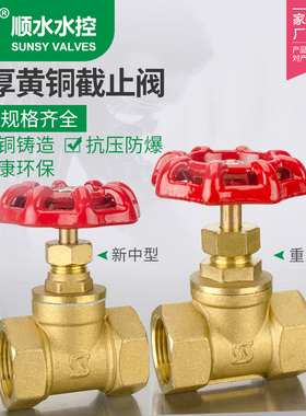 加厚暖气黄铜截止阀水管阀门开关dn20dn65高温蒸气PPR双外牙活接