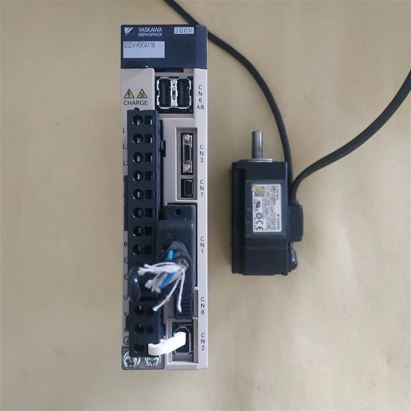 议价拆机安川100瓦5系伺服套装SGDV-R90A11B/SGMJV-01ADE6S支持总