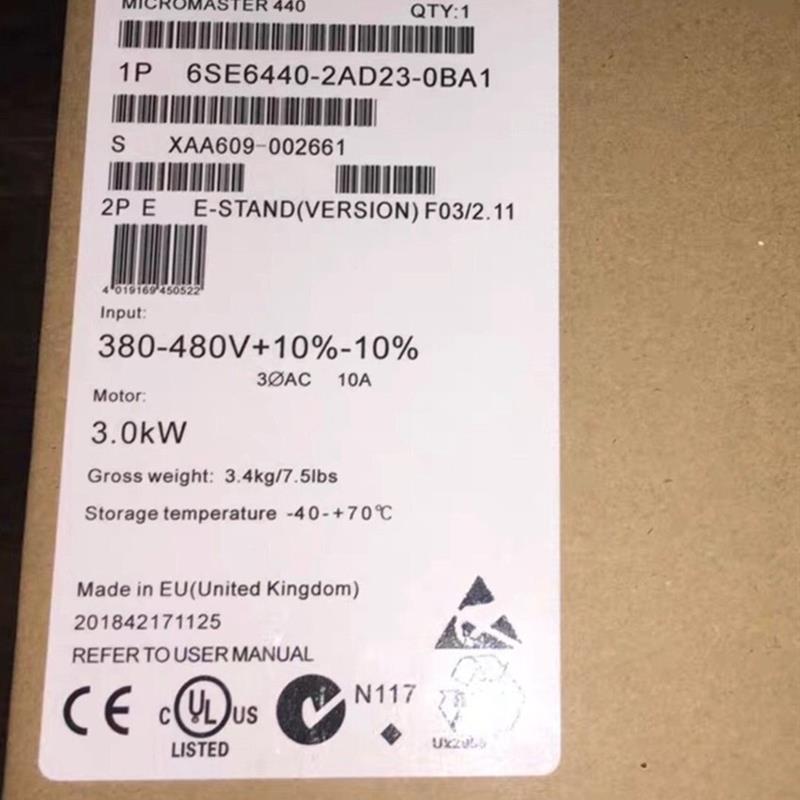 议价西门子440变频器 6SE6440-2AD23-0BA1带内置式A滤波器 380V 3